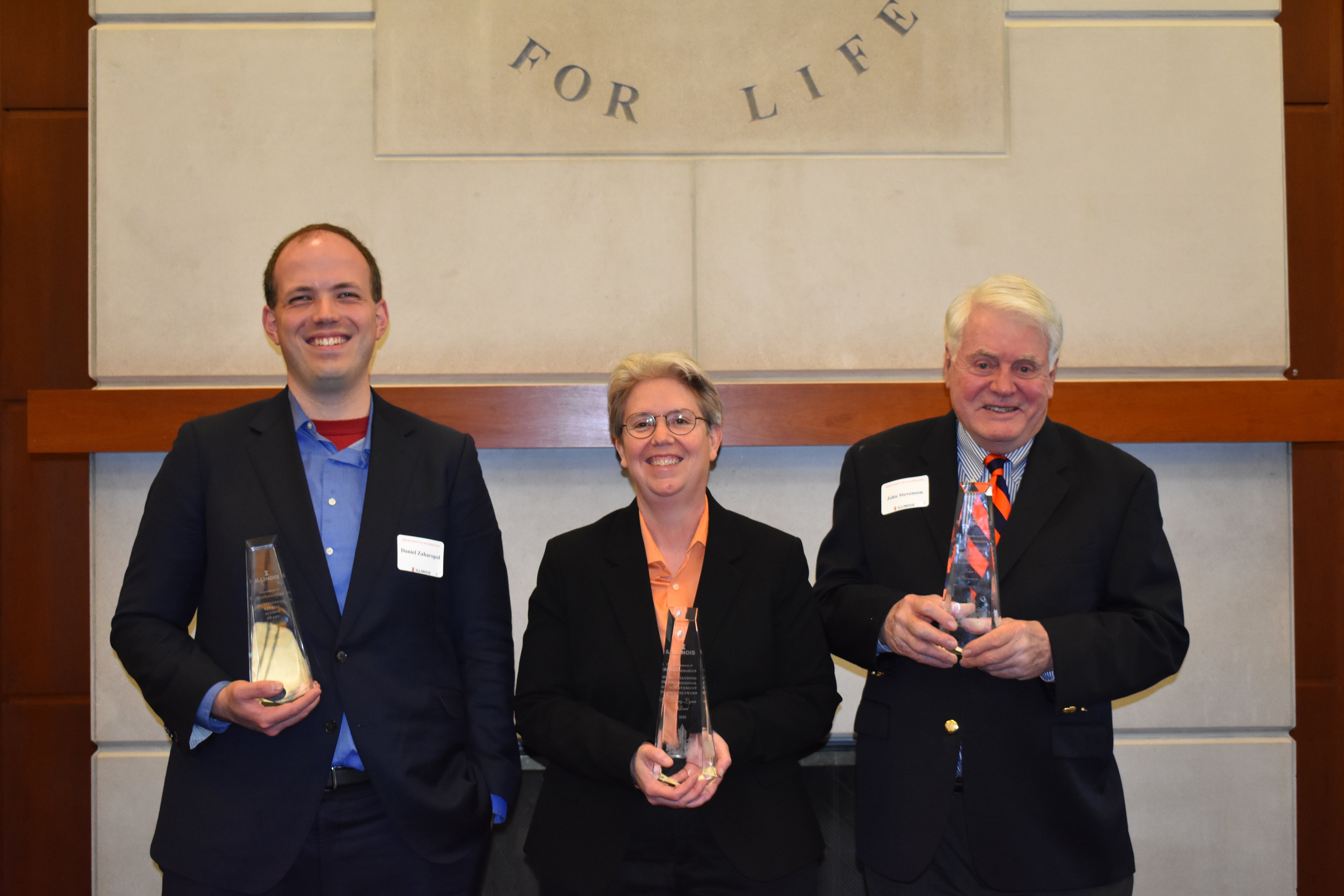 Mathematics Alumni Award Recipients Department of Mathematics UIUC